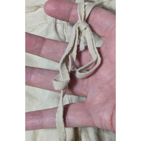 GUESS JEANS Linen Bermuda Shorts Natural Beige - Women Small - Picture 11 of 16